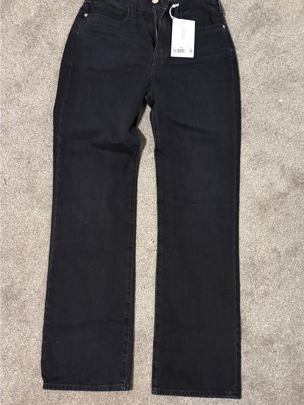 Frame Denim Straight-Leg Jeans in Black